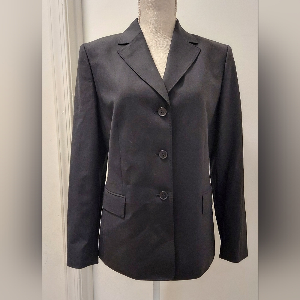 BLACK BLAZER JACKET SIZE 10 WOMENS PETITE SOPHISTICATE